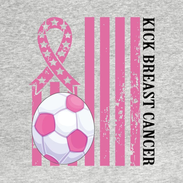 Kick Breast Cancer Awareness Soccer Pink Ribbon by DODG99